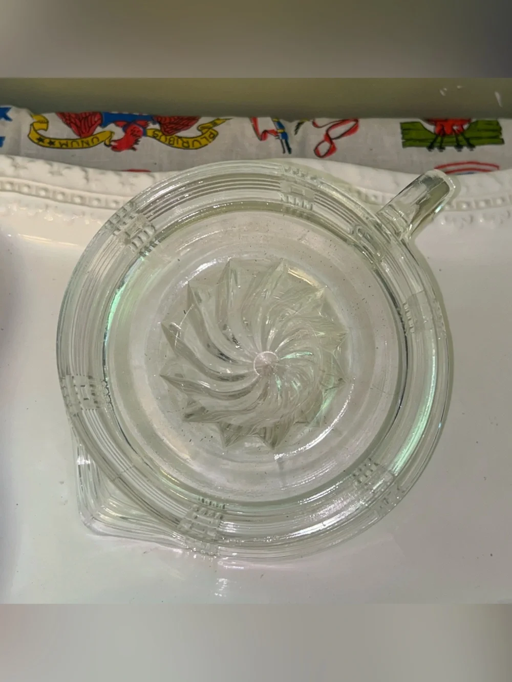Vintage Hazel Atlas Clear Glass Citrus Juicer